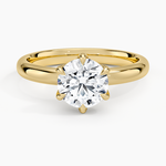 Esme 2.5mm Solitaire Ring Yellow Gold 18k Round Engagement Ring