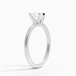 Six-Prong Petite Comfort Fit 1.5mm Solitaire Ring Platinum Heart Engagement Ring