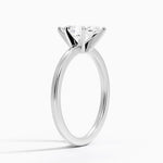 Six-Prong Petite Comfort Fit 1.5mm Solitaire Ring Platinum Marquise Engagement Ring