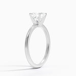 Four-Prong Comfort Fit 1.5mm Ring Platinum Asscher Engagement Ring