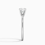 Four-Prong Comfort Fit 1.5mm Ring Platinum Cushion Engagement Ring