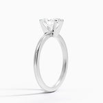 Four-Prong Comfort Fit 1.5mm Ring Platinum Oval Engagement Ring
