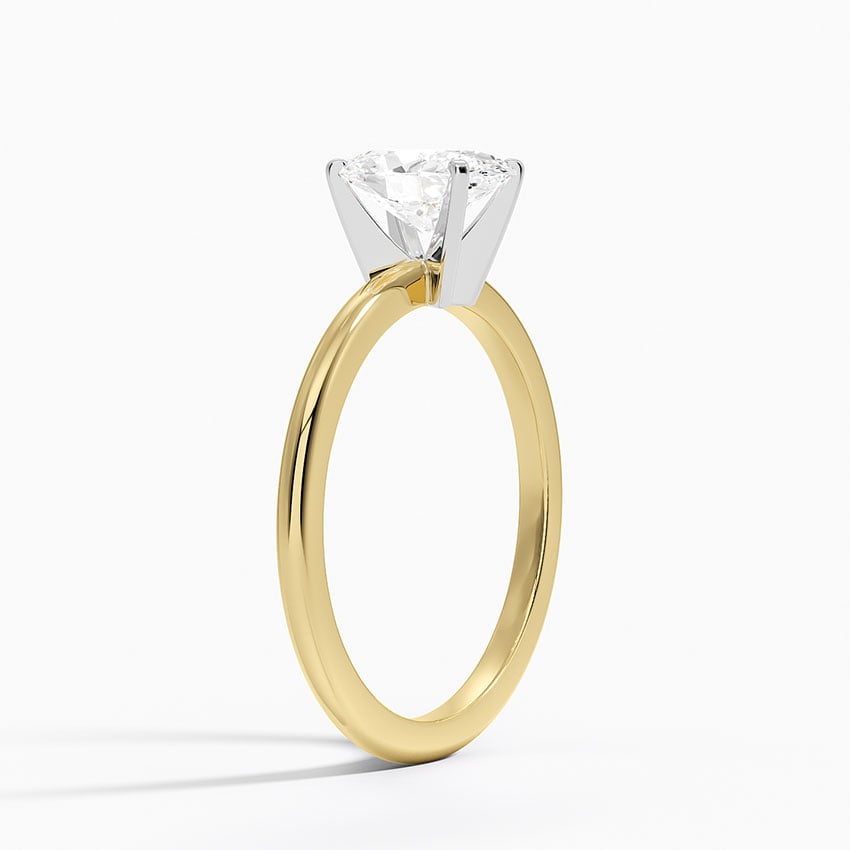Four-Prong Comfort Fit 1.5mm Ring Yellow Gold 18k Oval Engagement Ring