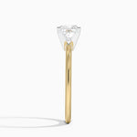 Four-Prong Comfort Fit 1.5mm Ring Yellow Gold 18k Princess Engagement Ring