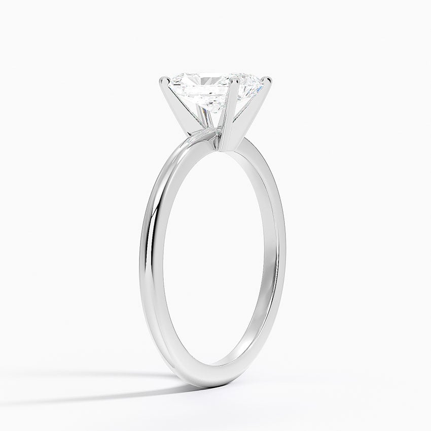 Four-Prong Comfort Fit 1.5mm Ring Platinum Radiant Engagement Ring