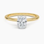 Four-Prong Comfort Fit 1.5mm Ring Yellow Gold 18k Oval Engagement Ring