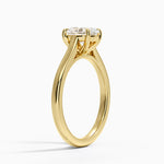 2mm Provence Solitaire Ring Yellow Gold 18k Oval Engagement Ring
