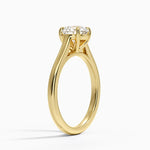 2mm Provence Solitaire Ring Yellow Gold 18k Round Engagement Ring