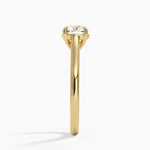 2mm Provence Solitaire Ring Yellow Gold 18k Round Engagement Ring