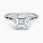 2mm Provence Solitaire Ring Platinum Asscher Engagement Ring