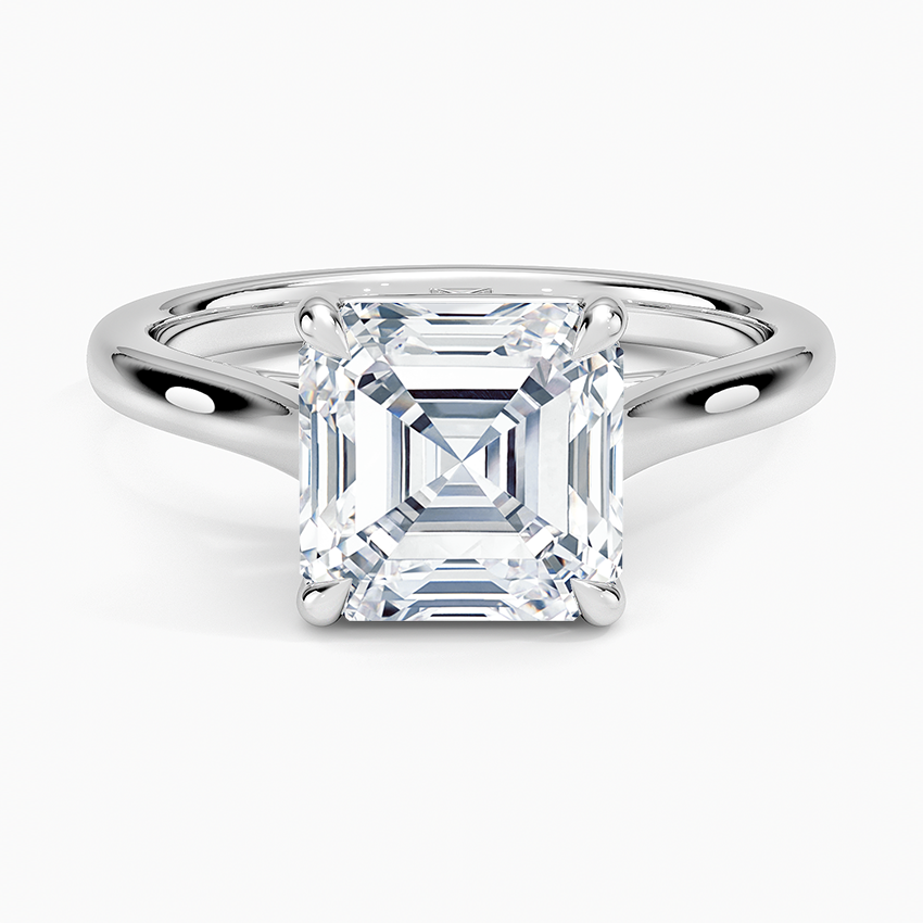 2mm Provence Solitaire Ring Platinum Asscher Engagement Ring