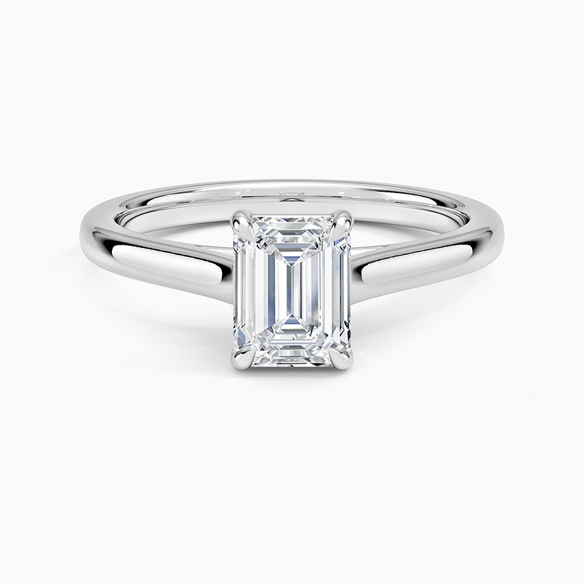 2mm Provence Solitaire Ring Platinum Emerald Engagement Ring