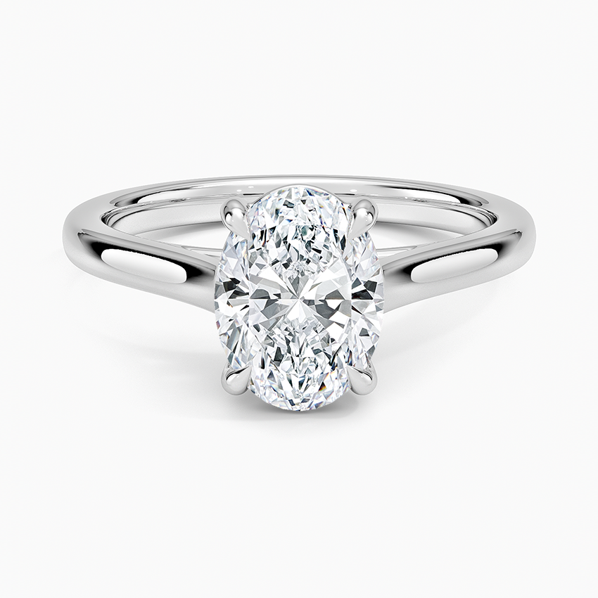 2mm Provence Solitaire Ring Platinum Oval Engagement Ring