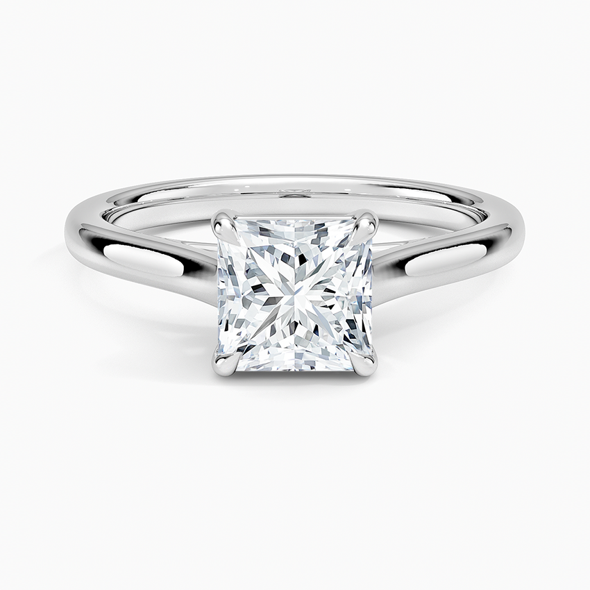 2mm Provence Solitaire Ring Platinum Princess Engagement Ring