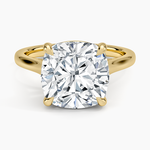 2mm Provence Solitaire Ring Yellow Gold 18k Cushion Engagement Ring