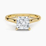 2mm Provence Solitaire Ring Yellow Gold 18k Princess Engagement Ring