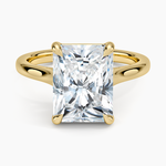 2mm Provence Solitaire Ring Yellow Gold 18k Radiant Engagement Ring
