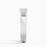 Peyton 4mm Solitaire Ring Platinum Cushion Engagement Ring