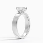 Peyton 4mm Solitaire Ring Platinum Emerald Engagement Ring