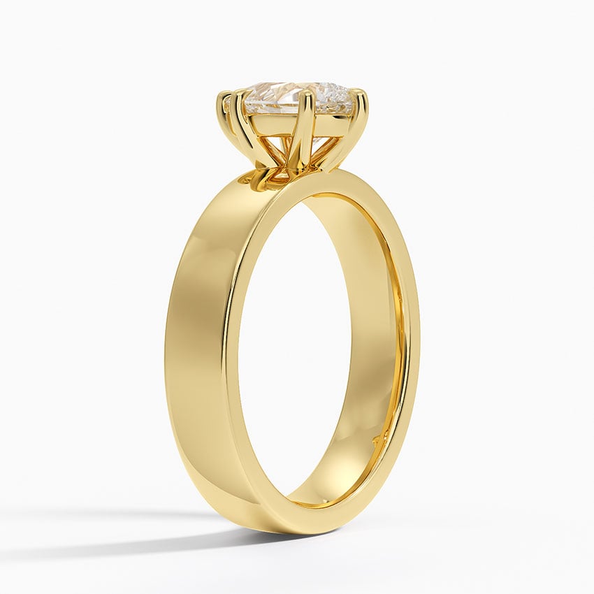 Peyton 4mm Solitaire Ring Yellow Gold 18k Pear Engagement Ring