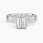Peyton 4mm Solitaire Ring Platinum Emerald Engagement Ring