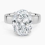 Peyton 4mm Solitaire Ring Platinum Oval Engagement Ring