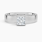 Peyton 4mm Solitaire Ring Platinum Princess Engagement Ring