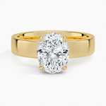 Peyton 4mm Solitaire Ring Yellow Gold 18k Oval Engagement Ring
