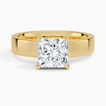 Peyton 4mm Solitaire Ring Yellow Gold 18k Princess Engagement Ring