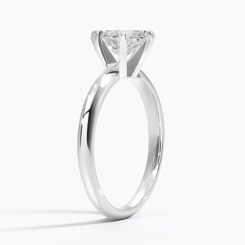 Classic Six-Prong Solitaire Ring Platinum Oval Engagement Ring