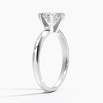 Classic Six-Prong Solitaire Ring Platinum Oval Engagement Ring