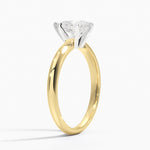 Classic Six-Prong Solitaire Ring Yellow Gold 18k Princess Engagement Ring