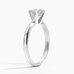 Classic Six-Prong Solitaire Ring Platinum Round Engagement Ring