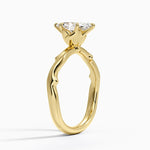Rose Thorn Solitaire Ring Yellow Gold 18k Marquise Engagement Ring