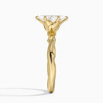 Rose Thorn Solitaire Ring Yellow Gold 18k Marquise Engagement Ring