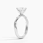 Rose Thorn Solitaire Ring Platinum Princess Engagement Ring