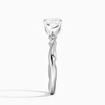 Rose Thorn Solitaire Ring Platinum Princess Engagement Ring