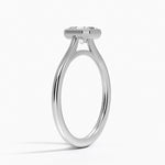 Petite Luna 1.5mm Bezel Ring Platinum Asscher Engagement Ring