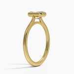Petite Luna 1.5mm Bezel Ring Yellow Gold 18k Emerald Engagement Ring