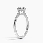 Petite Luna 1.5mm Bezel Ring Platinum Round Engagement Ring