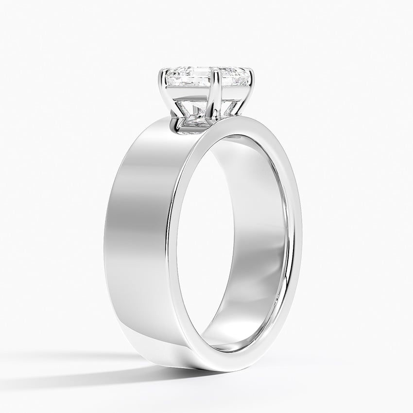 Peyton 6mm Solitaire Ring Platinum Asscher Engagement Ring