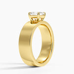 Peyton 6mm Solitaire Ring Yellow Gold 18k Asscher Engagement Ring