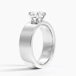 Peyton 6mm Solitaire Ring Platinum Heart Engagement Ring