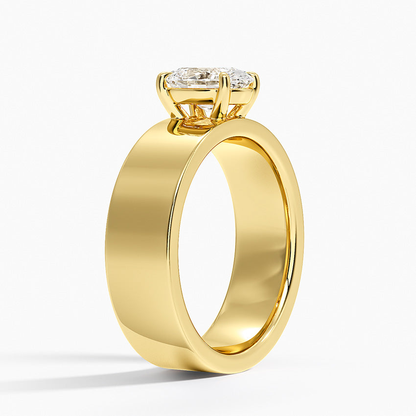 Peyton 6mm Solitaire Ring Yellow Gold 18k Oval Engagement Ring
