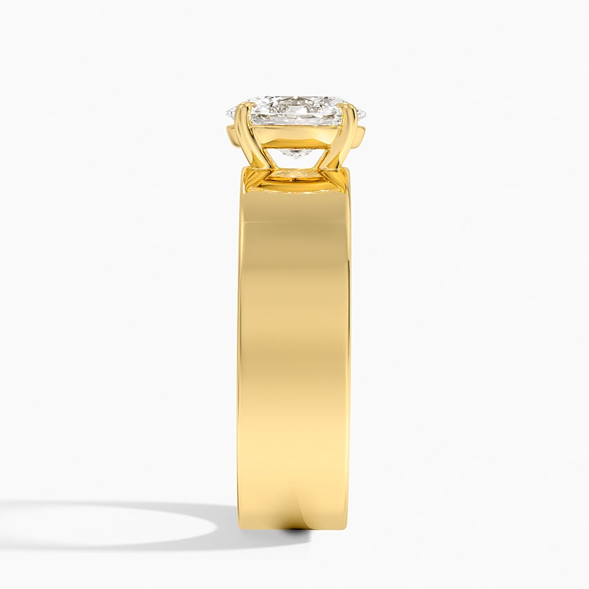 Peyton 6mm Solitaire Ring Yellow Gold 18k Oval Engagement Ring