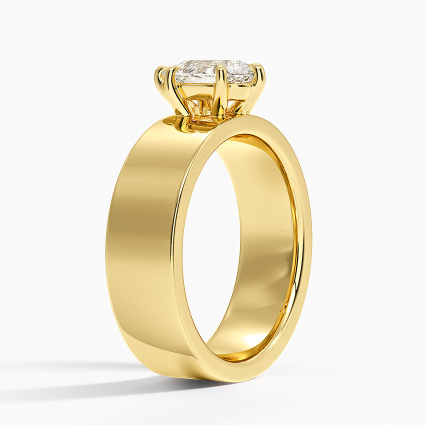 Peyton 6mm Solitaire Ring Yellow Gold 18k Pear Engagement Ring