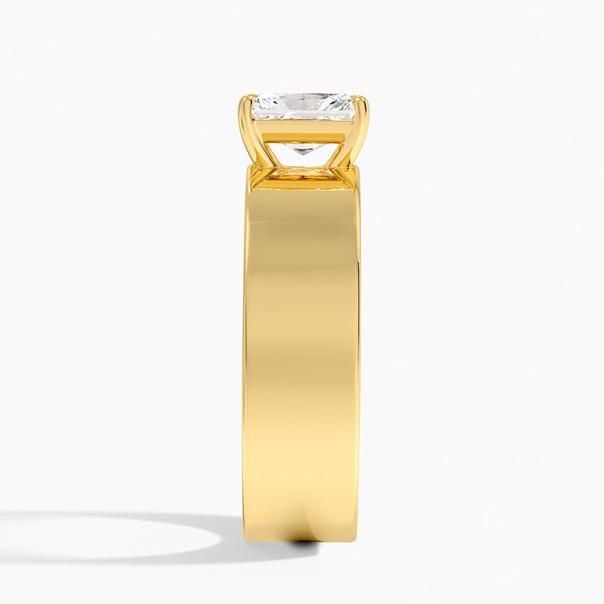 Peyton 6mm Solitaire Ring Yellow Gold 18k Radiant Engagement Ring