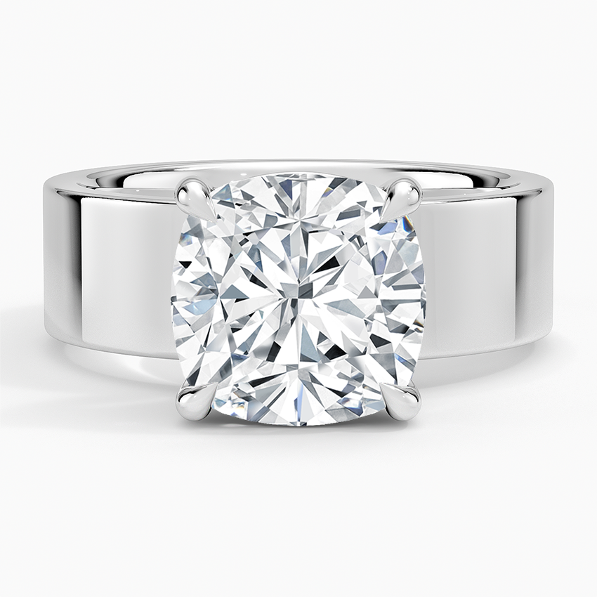 Peyton 6mm Solitaire Ring Platinum Cushion Engagement Ring