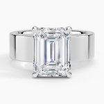 Peyton 6mm Solitaire Ring Platinum Emerald Engagement Ring