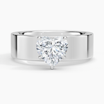 Peyton 6mm Solitaire Ring Platinum Heart Engagement Ring